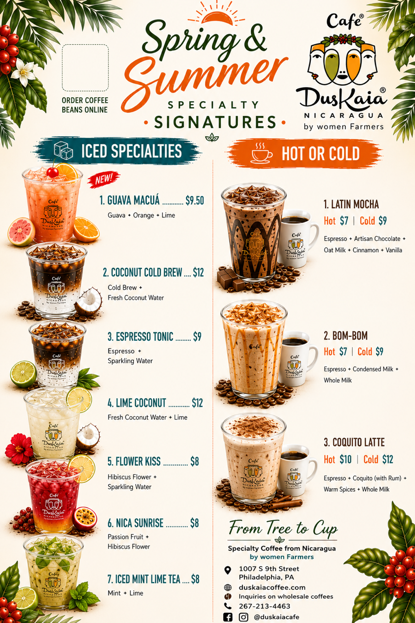  Drink Menu