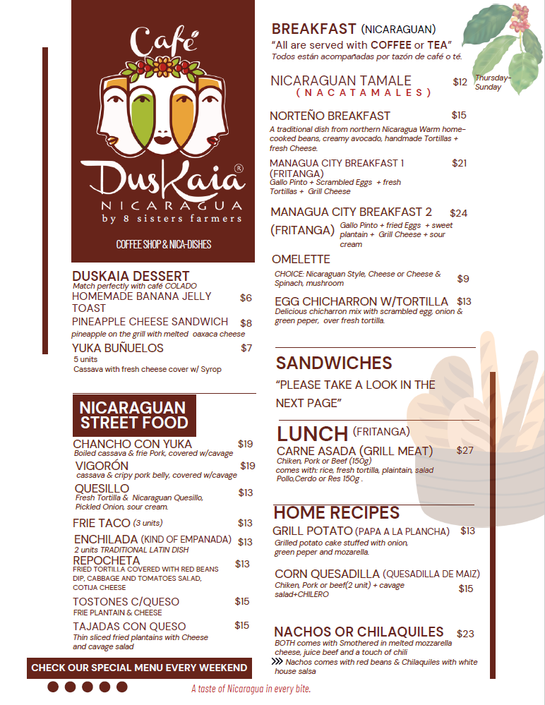  Breakfast Menu