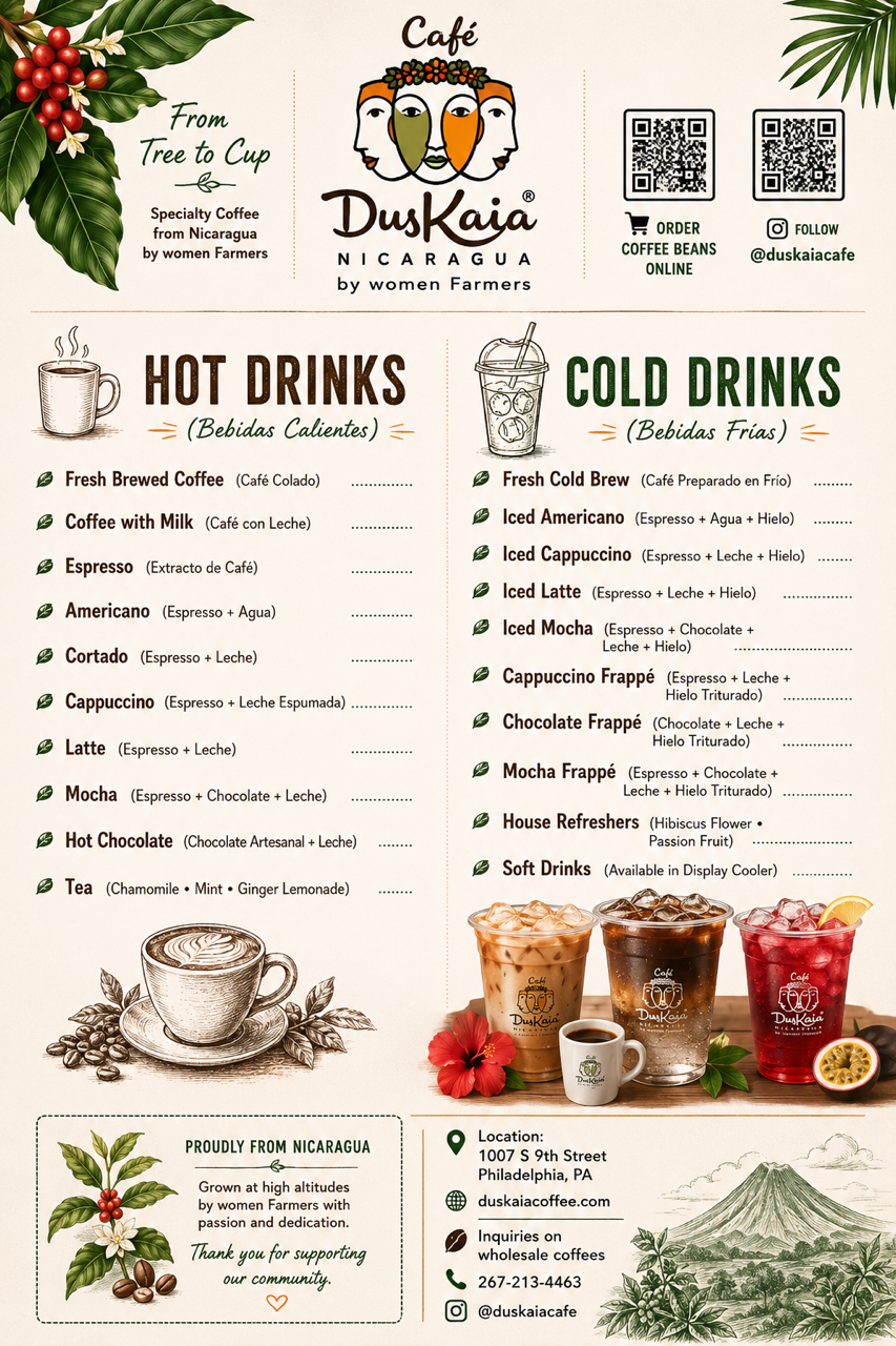  Drink Menu